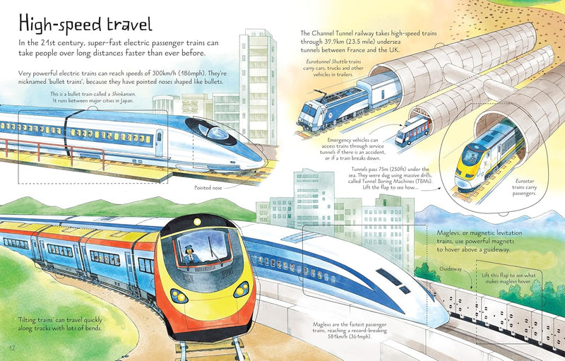 Emily Bene: See Inside - Trains, illustrated by Colin King