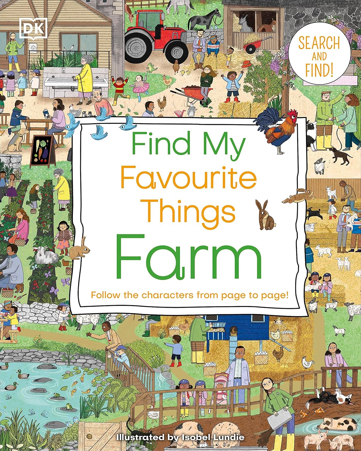  DK: Find My Favourite Things - Farm, illustrated by Isobel Lundie