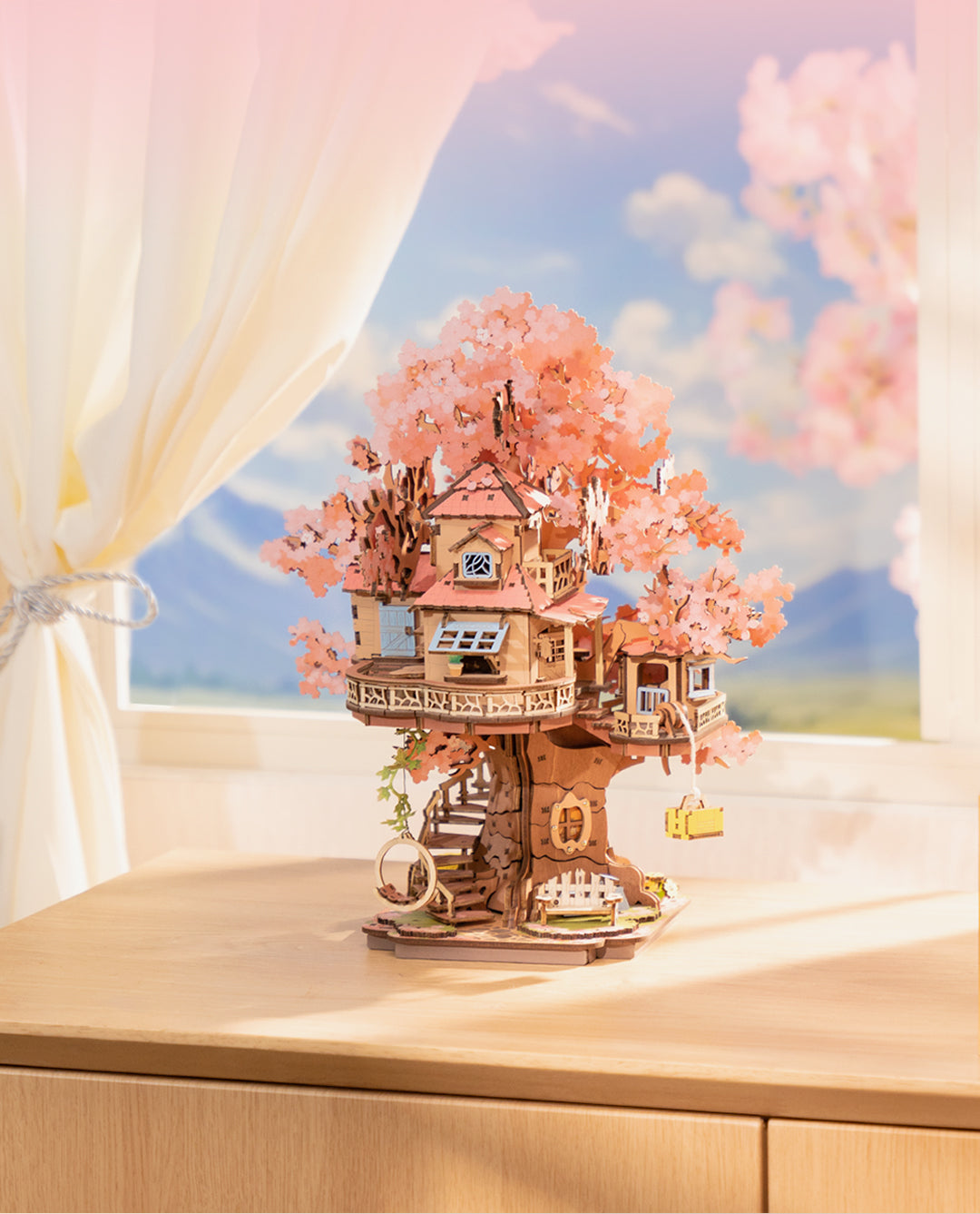 DIY Miniature House Kit: Sakura Tree House