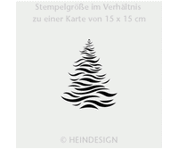 Stamp: Christmas Tree In Waves