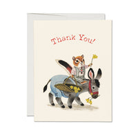 Greeting Card: Richard Scarry, Chipmunk and Donkey