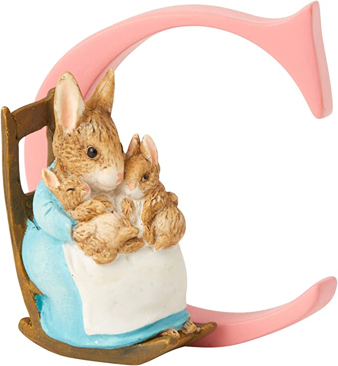 Beatrix Potter Letter Decoration: Mrs Rabbit & Bunnies - C - Tales for Tadpoles