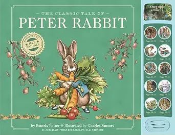 Beatrix Potter: The Classic Tale of Peter Rabbit: A Press and Play Storybook, illustrated by Charles Santore - Tales for Tadpoles