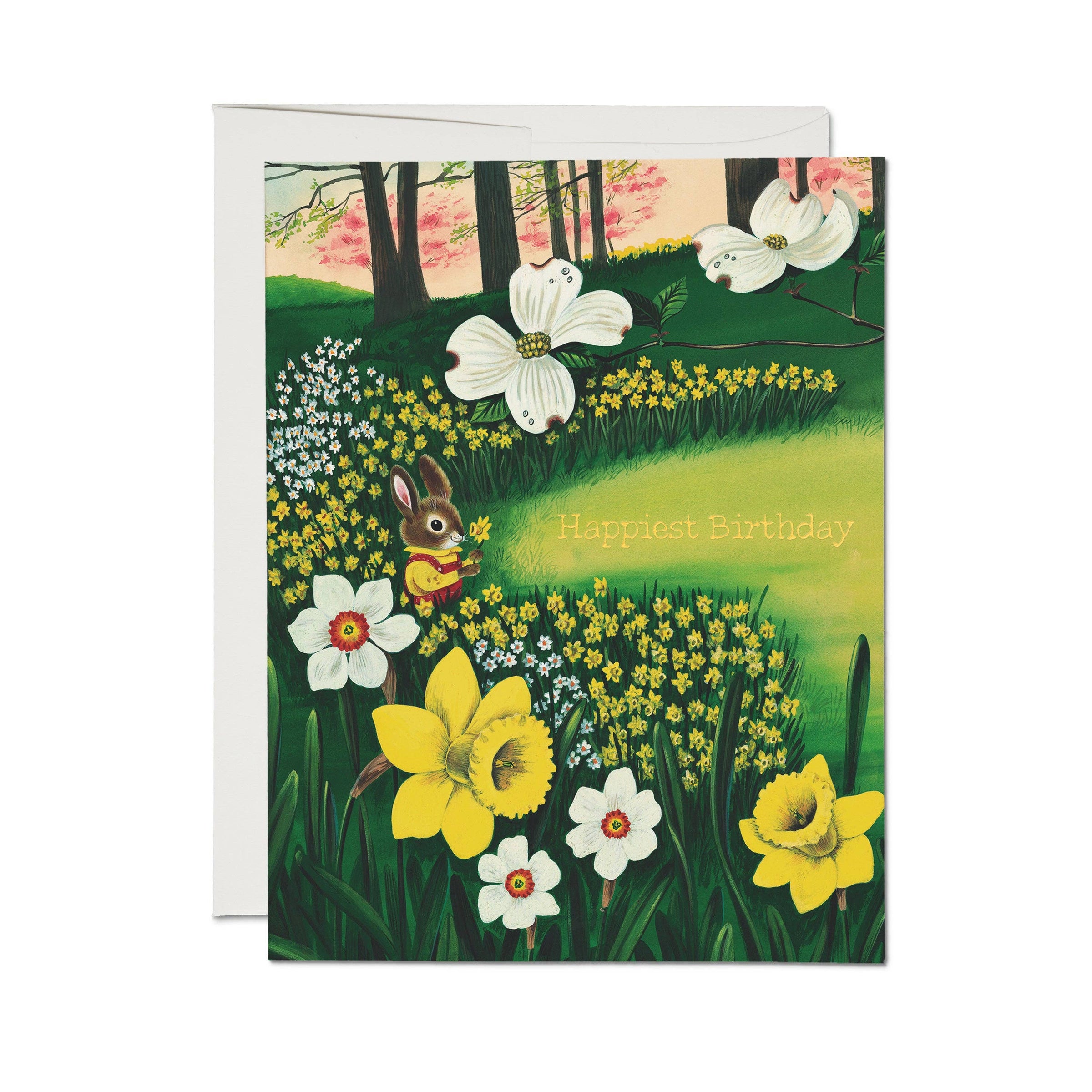 Greeting Card: Richard Scarry, Bunny and Daffodils