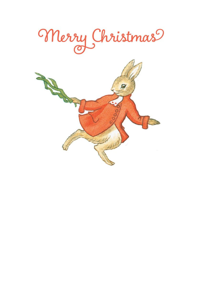 Christmas Card: Little Grey Rabbit - Hare Red Coat - Tales for Tadpoles