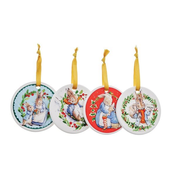 Christmas Decoration Set: Peter Rabbit (Discs - Set of 4) - Tales for Tadpoles