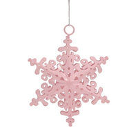 Christmas Decorations: Pink Snowflake Hanging Ornament - Tales for Tadpoles