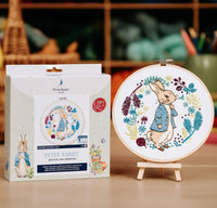 Cross Stitch Kit: Peter Rabbit Plans His Next Adventure - Tales for Tadpoles