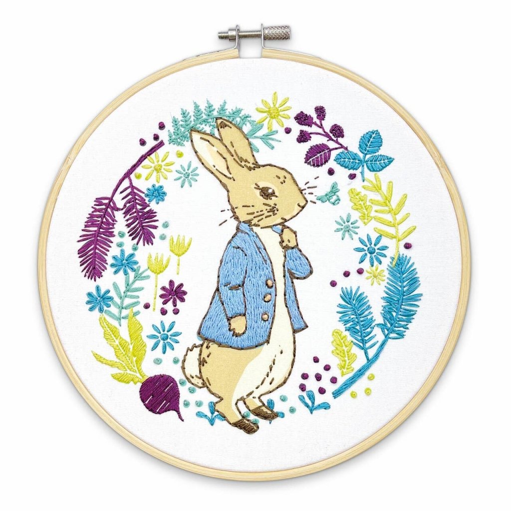 Cross Stitch Kit: Peter Rabbit Plans His Next Adventure - Tales for Tadpoles