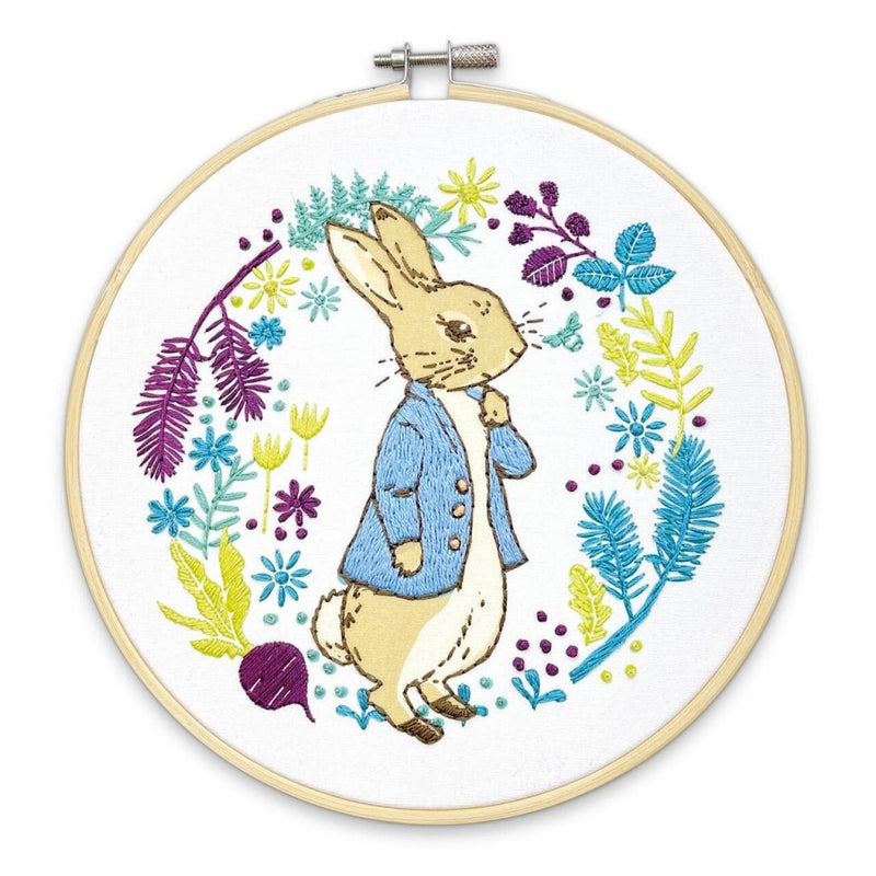 Cross Stitch Kit: Peter Rabbit Plans His Next Adventure - Tales for Tadpoles