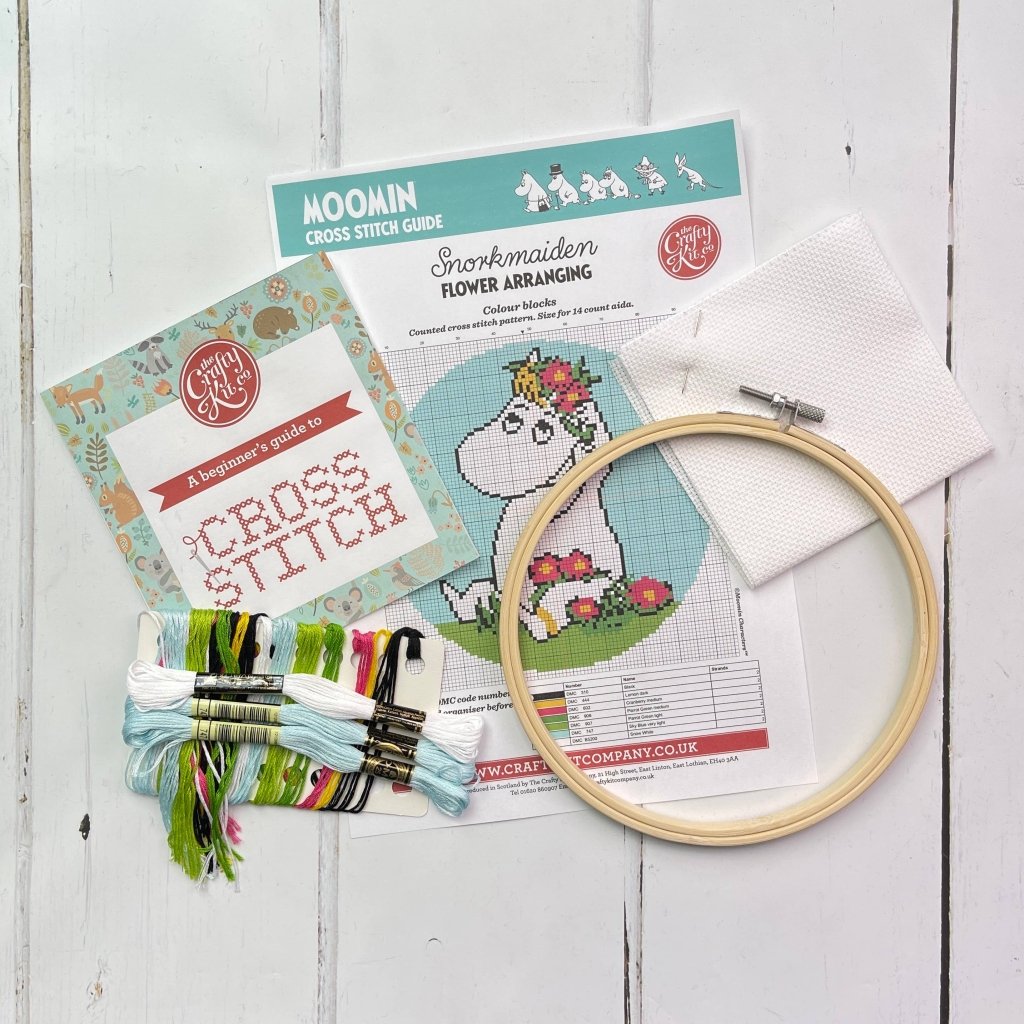 Cross Stitch Kit: Snorkmaiden Flower Arranging - Tales for Tadpoles