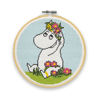 Cross Stitch Kit: Snorkmaiden Flower Arranging - Tales for Tadpoles