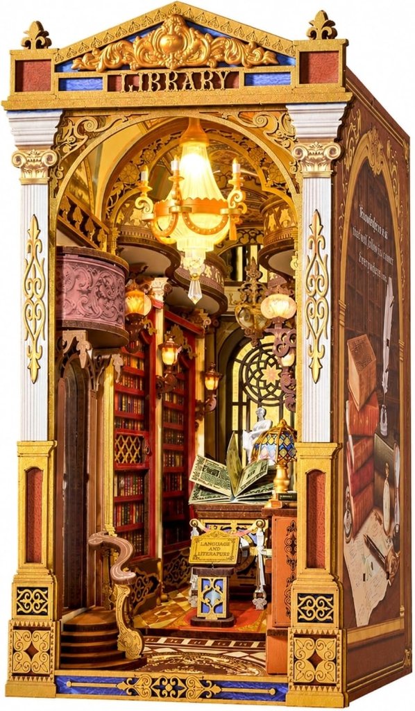 DIY Book Nook Kit: Library of Wonders - Tales for Tadpoles