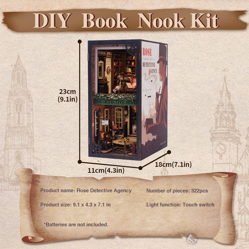 DIY Miniature House Book Nook Kit: Rose Detective Agency - Tales for Tadpoles