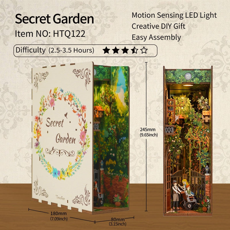 DIY Miniature House Book Nook Kit: Secret Garden - Tales for Tadpoles