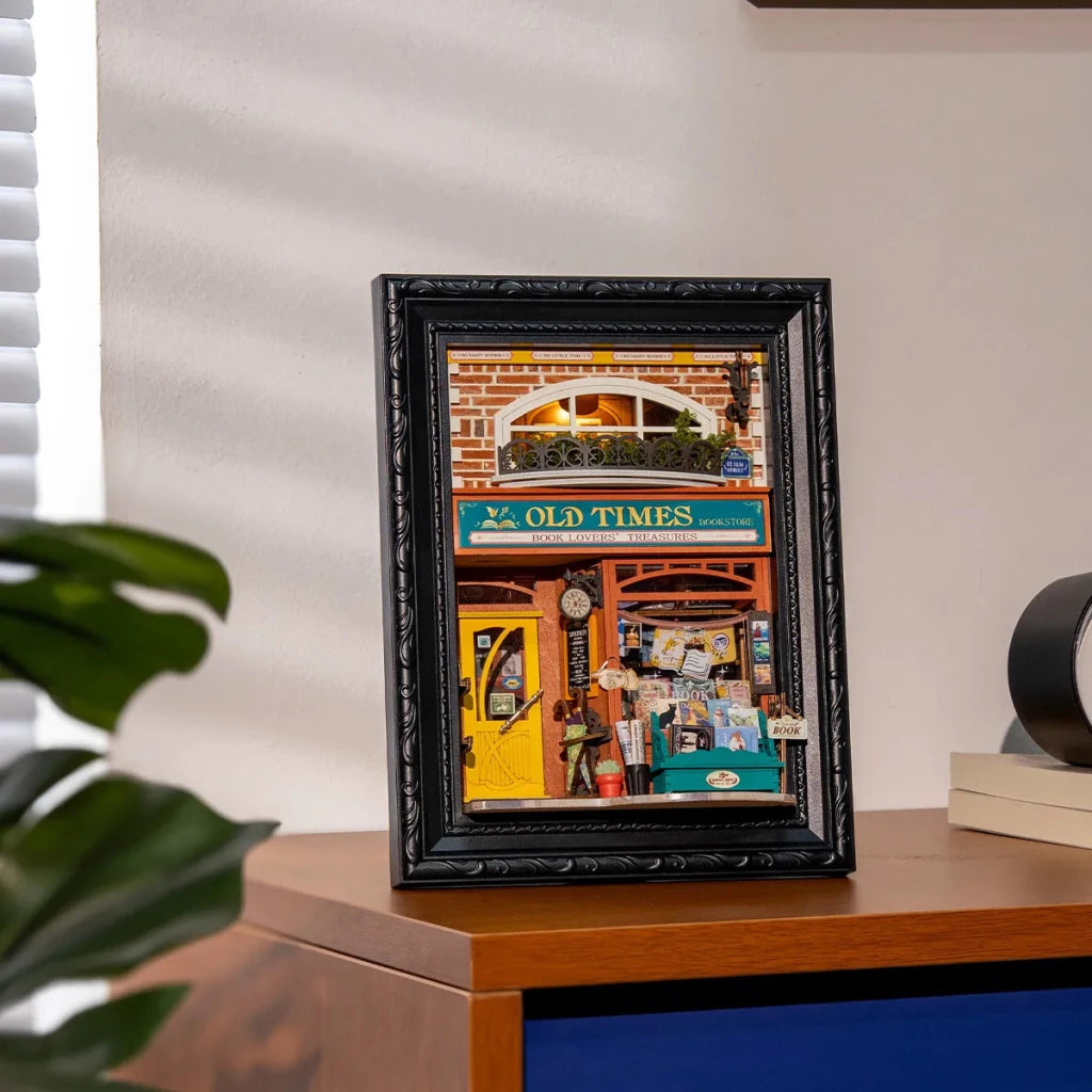 DIY Miniature House Kit: Old Times Bookstore - Tales for Tadpoles