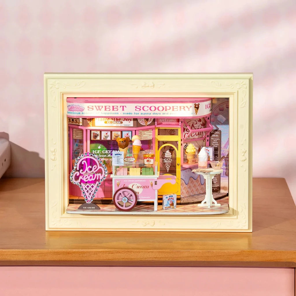 DIY Miniature House Kit: Sweet Scoopery Ice Cream - Tales for Tadpoles