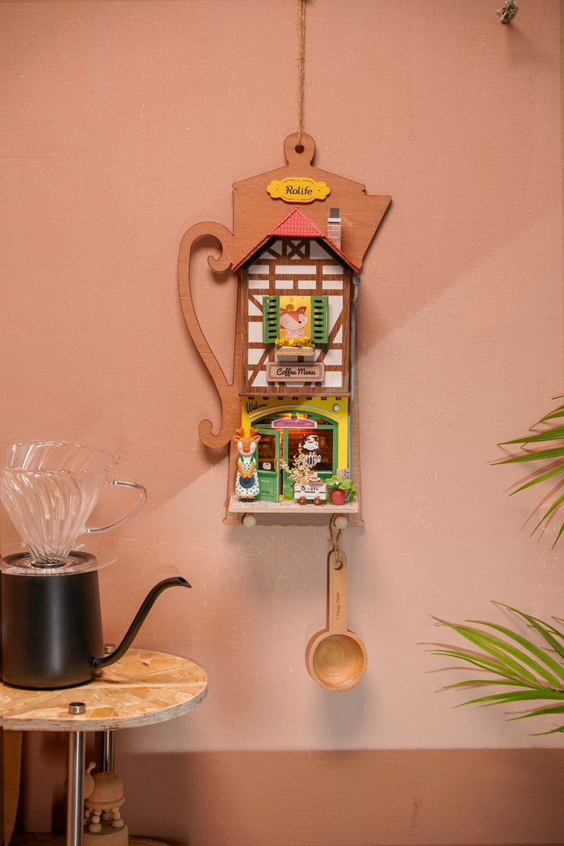 DIY Miniature Wall Hanging Kit: Lazy Coffee House - Tales for Tadpoles