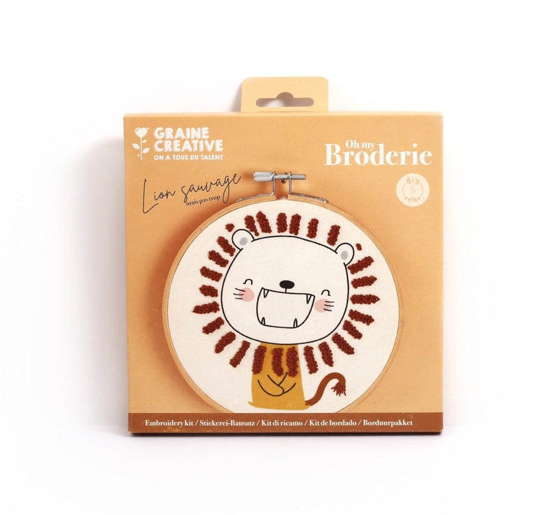 Embroidery Kit: Savage Lion - Tales for Tadpoles