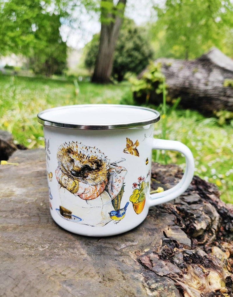 Enamel Mug: Beatrix Potter's Mrs Tiggy - Winkle - Tales for Tadpoles