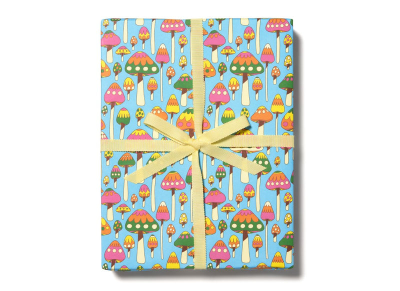 Gift Wrap: Krista Perry - Groovy Mushrooms (Roll of 3 Sheets) - Tales for Tadpoles