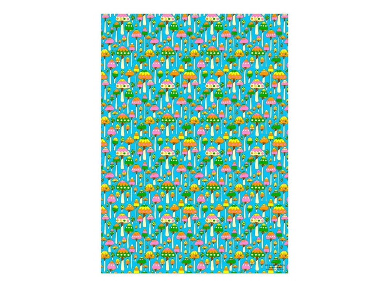 Gift Wrap: Krista Perry - Groovy Mushrooms (Roll of 3 Sheets) - Tales for Tadpoles