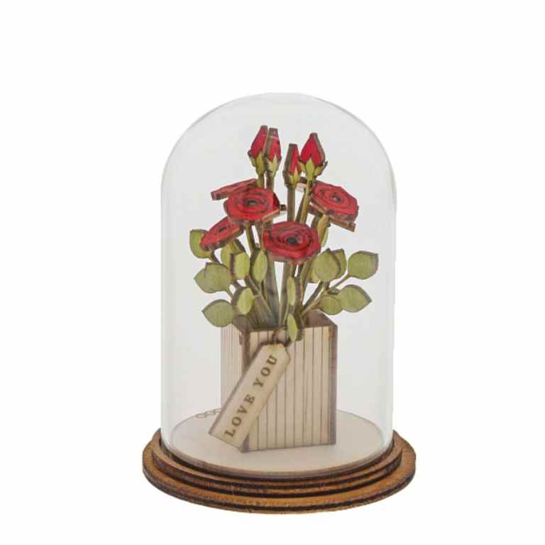 Glass Decoration: Love You Flower (Dome) - Tales for Tadpoles