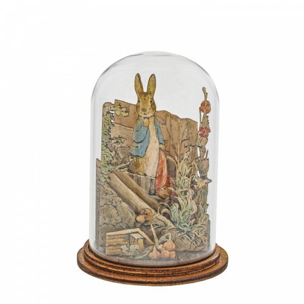 Glass Decoration: Peter Rabbit in Onion Patch (Dome) - Tales for Tadpoles