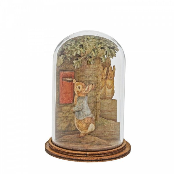 Glass Decoration: Peter Rabbit Posting a Letter (Dome) - Tales for Tadpoles