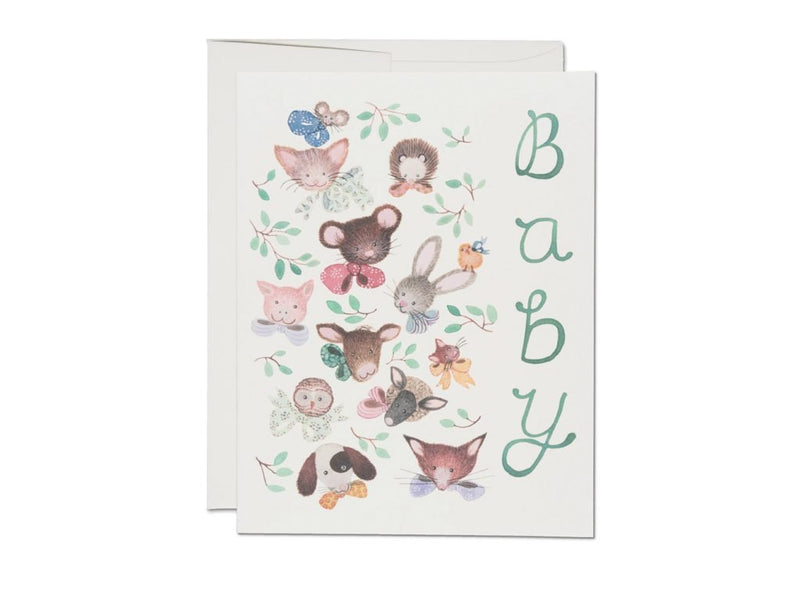 Greeting Card: Anna Emilia Laitinen - Pink Noses Baby Card - Tales for Tadpoles