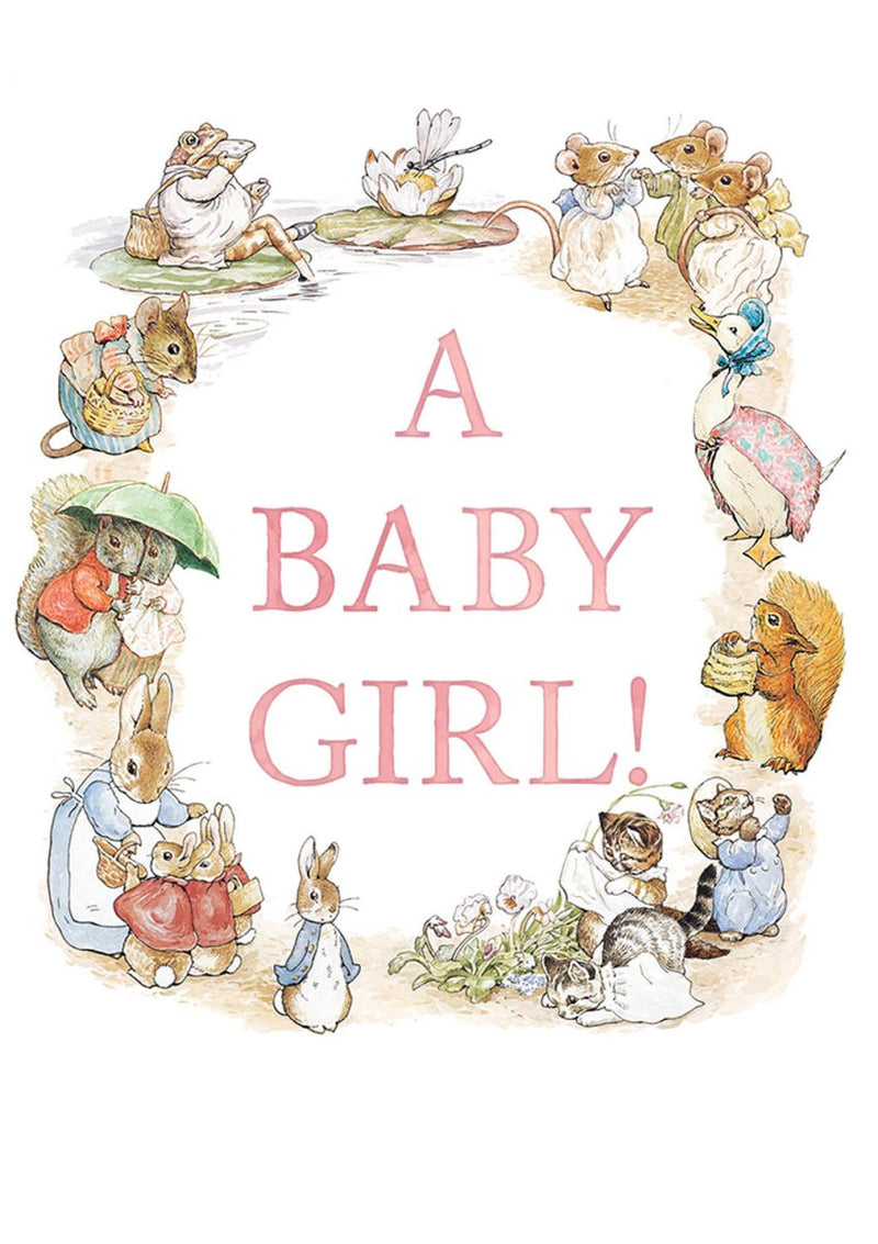 Greeting Card: Beatrix Potter - Baby Girl - Tales for Tadpoles