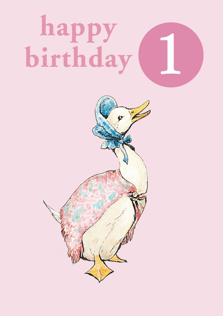 Greeting Card: Beatrix Potter - Jemima Puddleduck Badge 1 - Tales for Tadpoles
