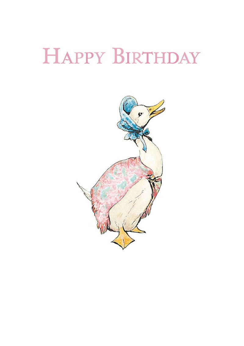 Greeting Card: Beatrix Potter - Jemima Puddleduck Happy Birthday - Tales for Tadpoles