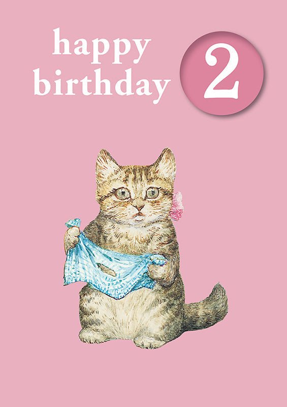 Greeting Card: Beatrix Potter - Miss Moppet Badge 2 - Tales for Tadpoles