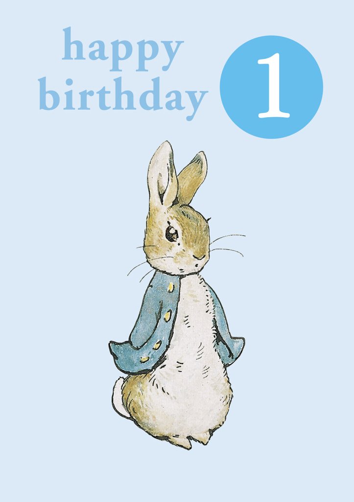 Greeting Card: Beatrix Potter - Peter Rabbit Badge 1 - Tales for Tadpoles