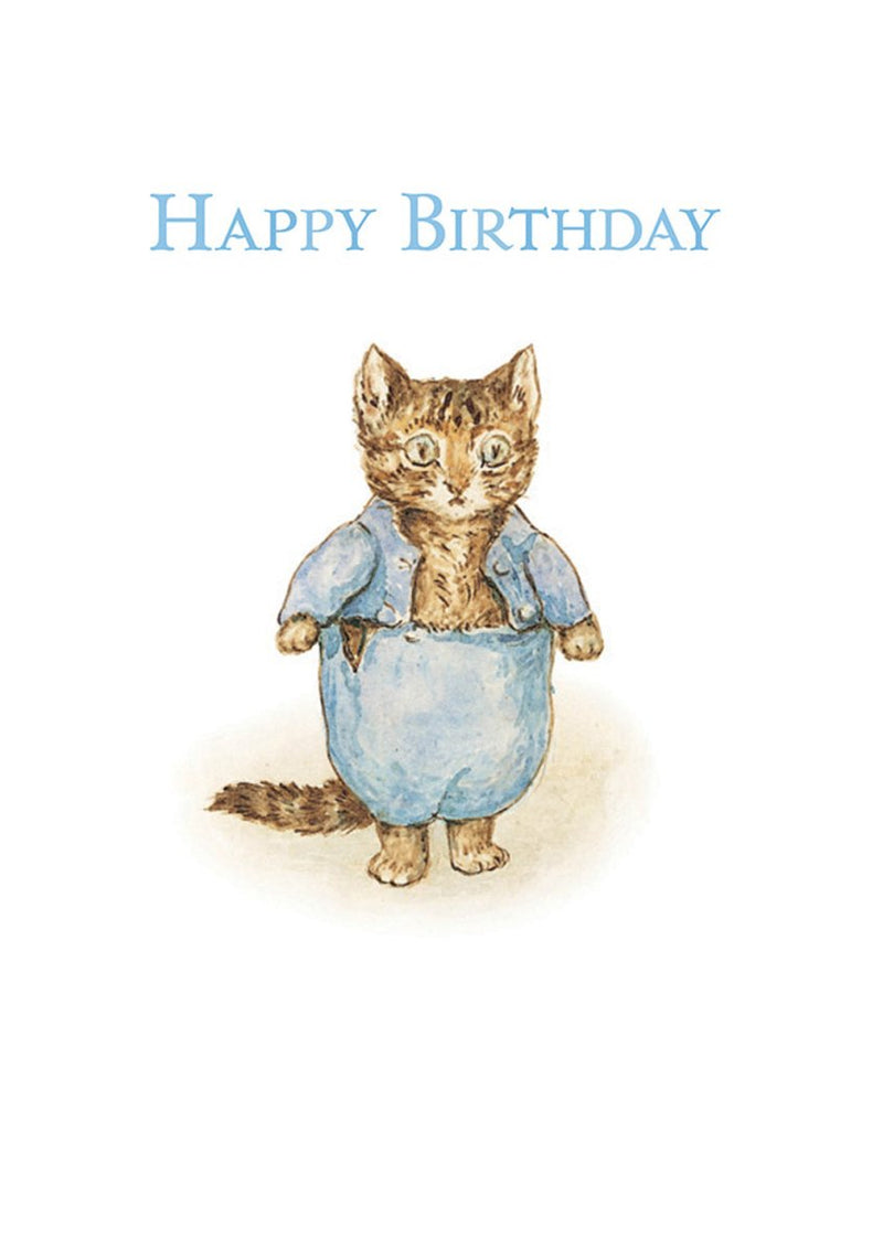 Greeting Card: Beatrix Potter - Tom Kitten Happy Birthday - Tales for Tadpoles