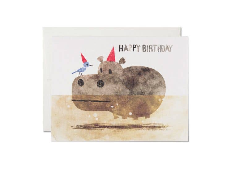 Greeting Card: Chris Sasaki - Bird and Hippo Birthday - Tales for Tadpoles