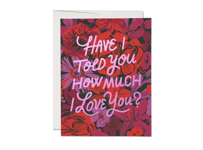 Greeting Card: Dylan Mierzwinski, I Love You Florals - Tales for Tadpoles