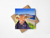 Greeting Card: Kelly Hood - Beef on the Beach at The Cove, Greystones (Square) - Tales for Tadpoles