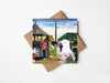 Greeting Card: Kelly Hood - Moo Selfie On Bray Prom (Square) - Tales for Tadpoles