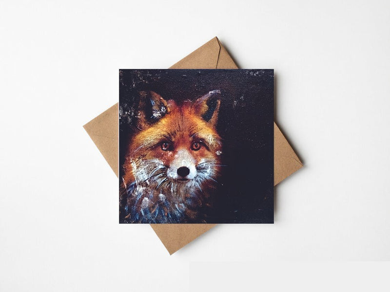 Greeting Card: Kelly Hood - Mystic Fox (Square) - Tales for Tadpoles