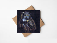 Greeting Card: Kelly Hood - Mystic Owl (Square) - Tales for Tadpoles