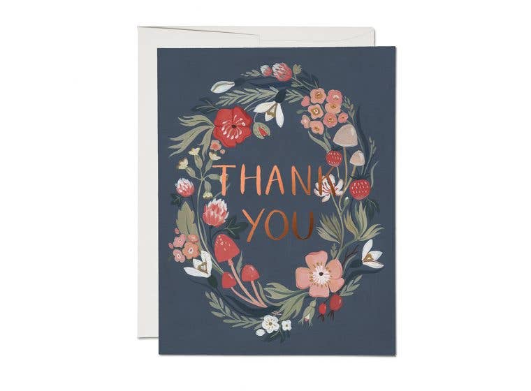 Greeting Card: Kelsey Garrity Riley, Forest Blue Thank You - Tales for Tadpoles