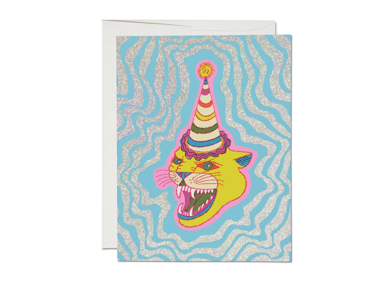 Greeting Card: Krista Perry - Party Hat Cat - Tales for Tadpoles