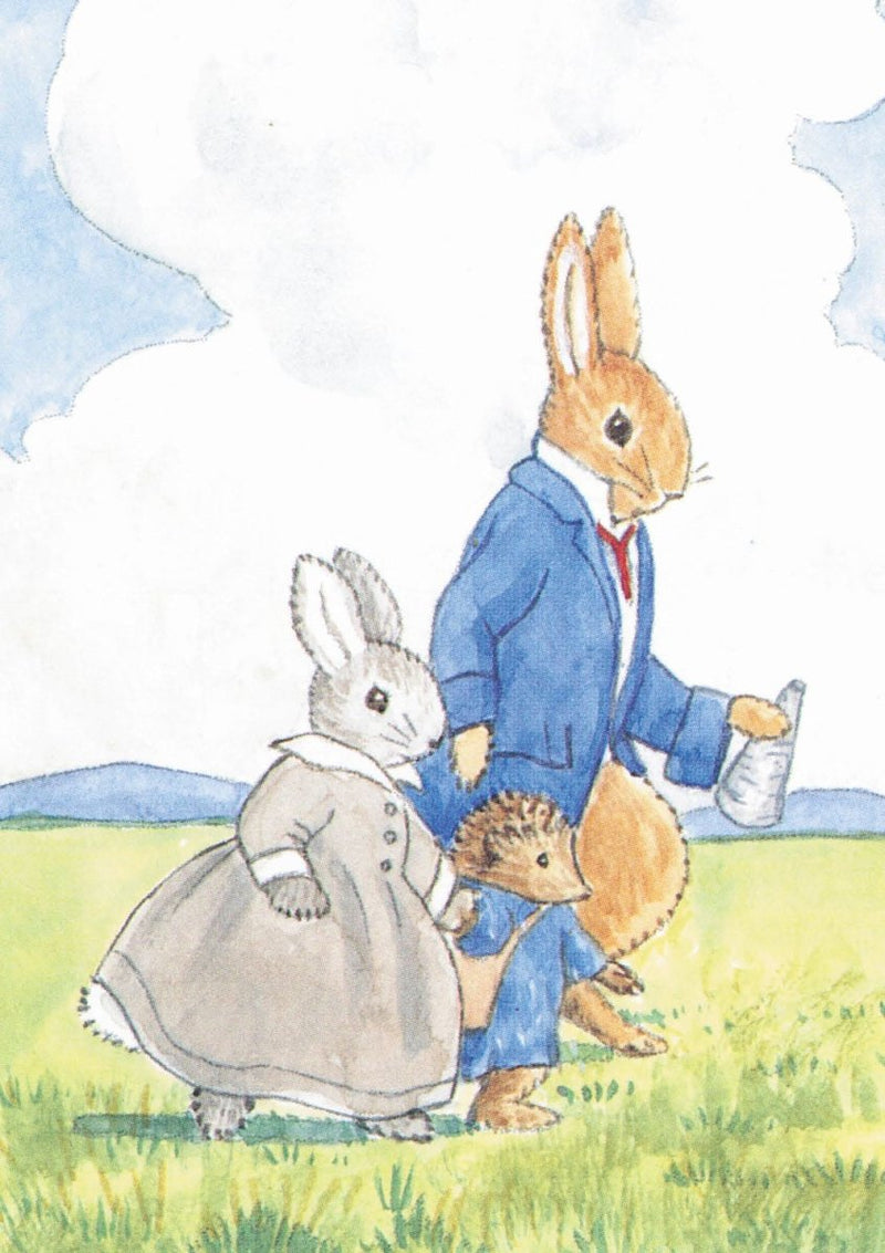 Greeting Card: Little Grey Rabbit - Out for a Walk - Tales for Tadpoles