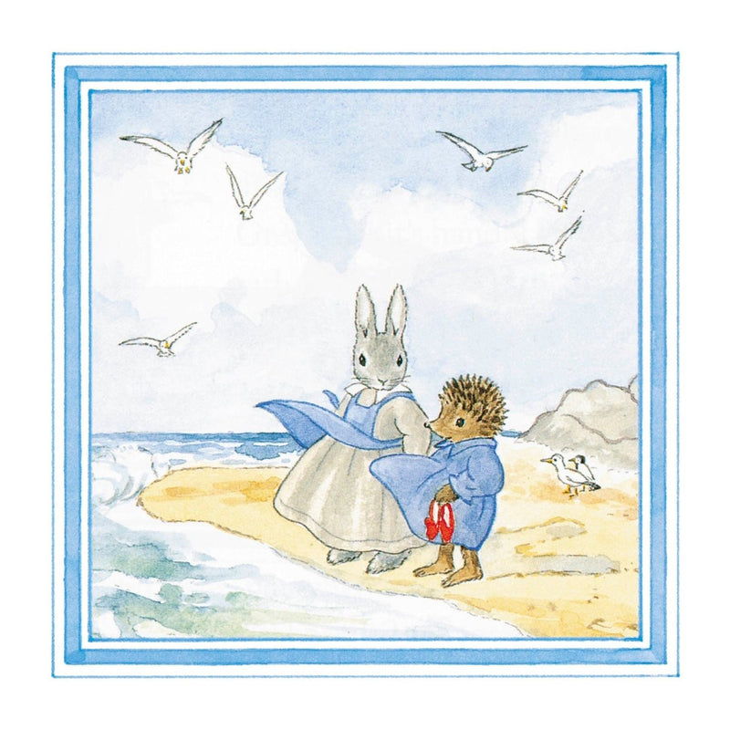 Greeting Card: Little Grey Rabbit - (Square) Beach - Tales for Tadpoles