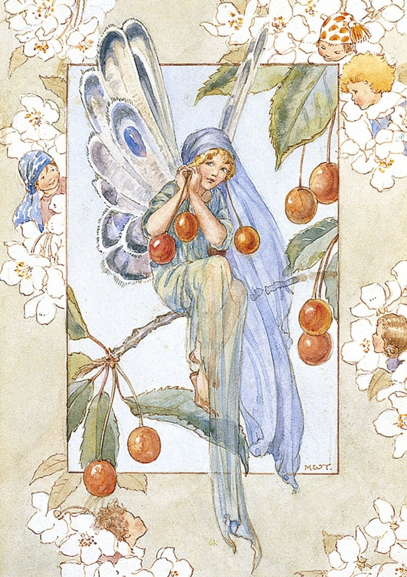 Greeting Card: Margaret Tarrant - Fairy Land with Cherries - Tales for Tadpoles