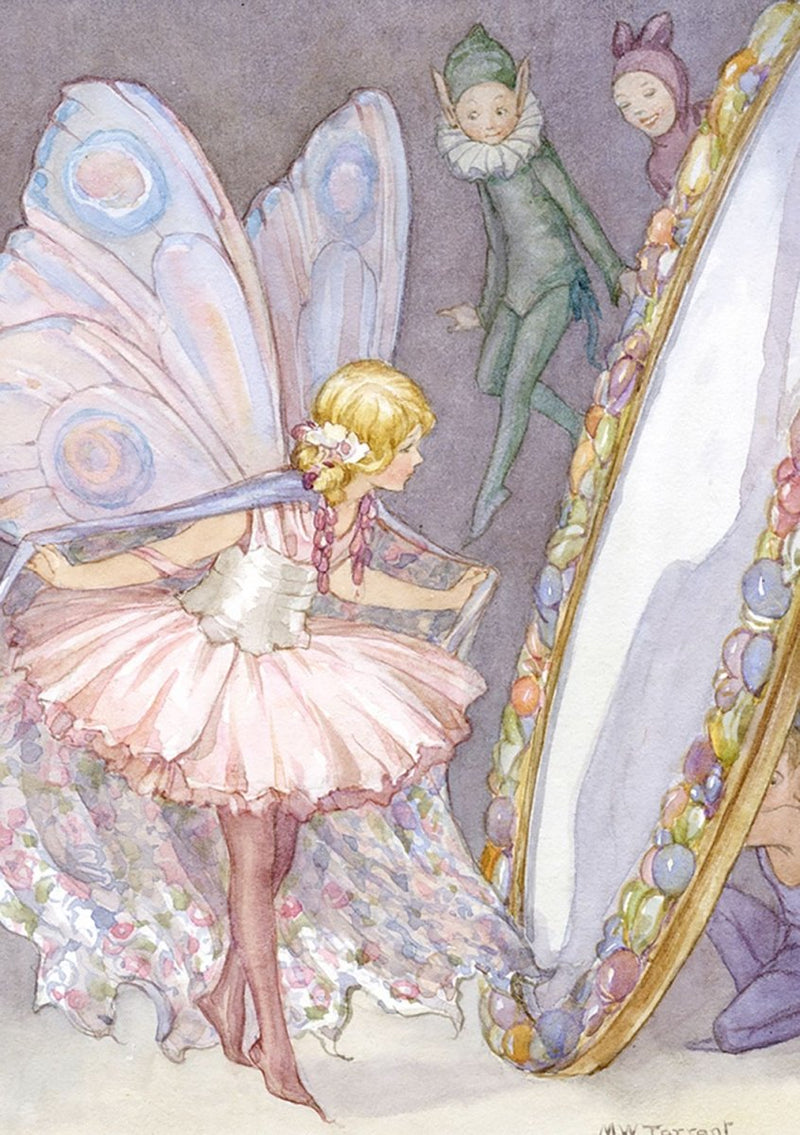 Greeting Card: Margaret Tarrant - Fairy Land with Mirror - Tales for Tadpoles