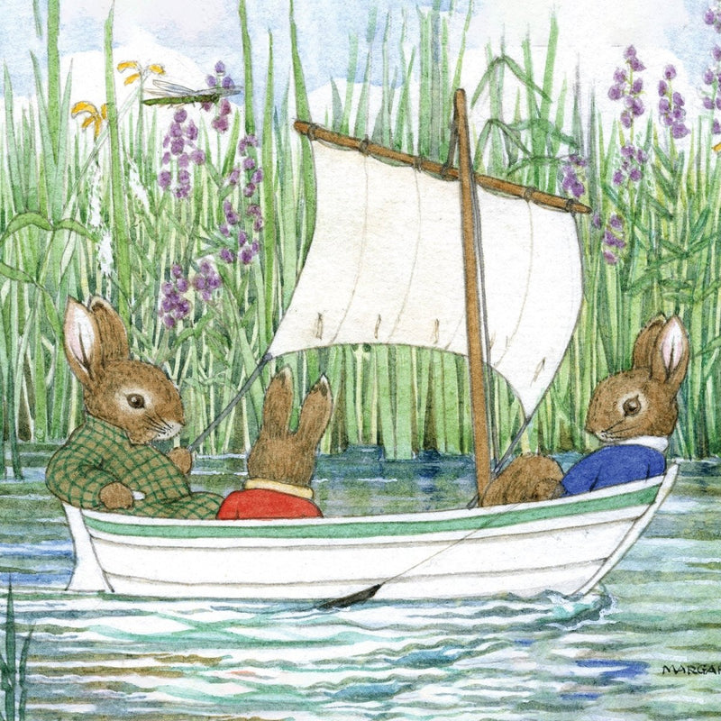 Greeting Card: Margaret Tempest - Sailboat Bunnies - Tales for Tadpoles