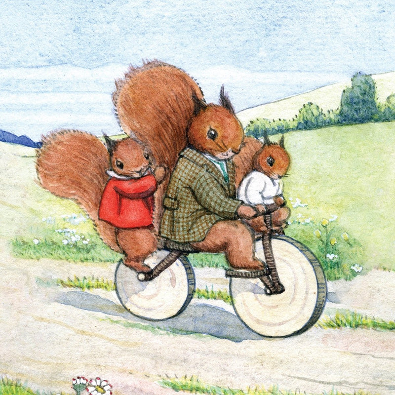 Greeting Card: Margaret Tempest - Squirrels on a Bicycle - Tales for Tadpoles